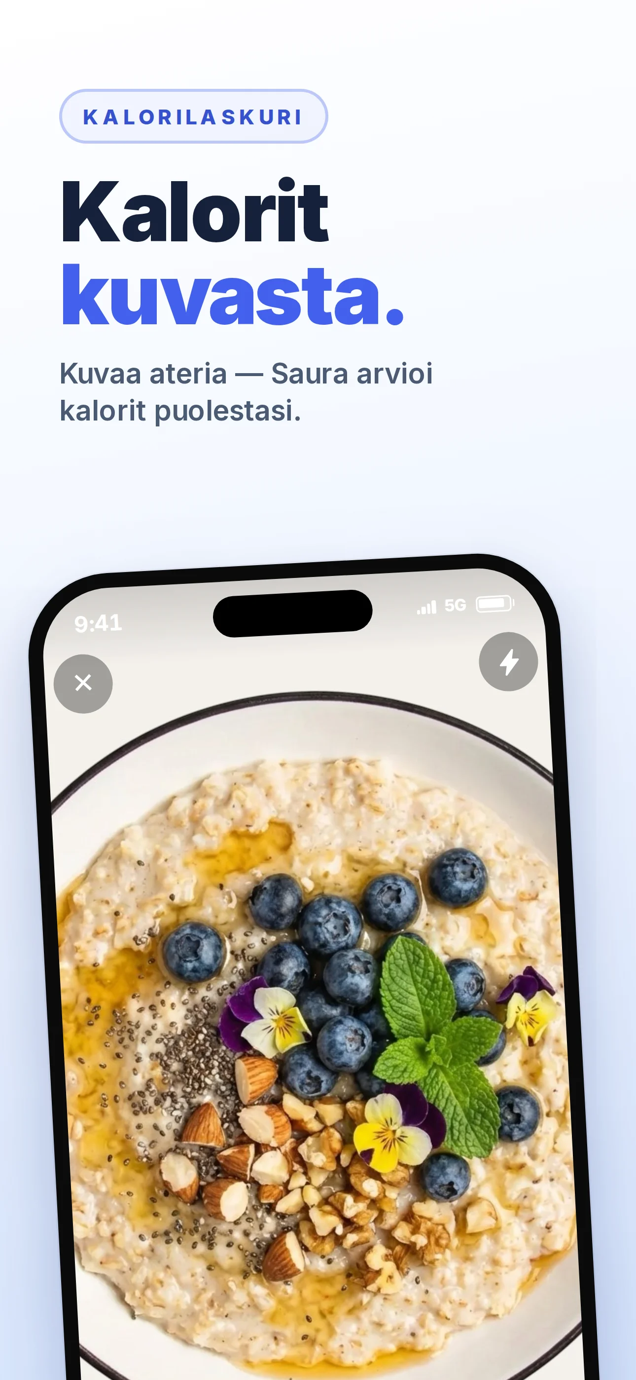 Saura tunnistaa aterian kalorit kuvasta